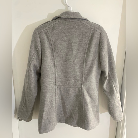 Elegant Heather Grey Trench Coat - Picture 3 of 7